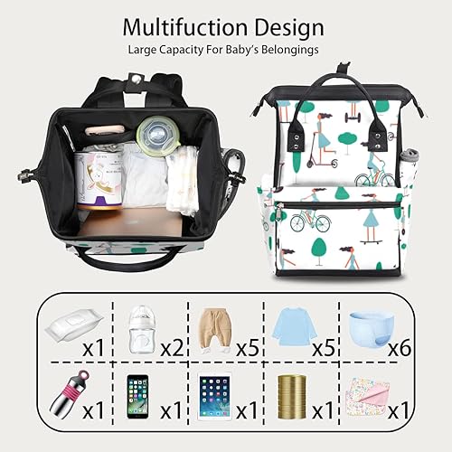 Miniatura 3 de cfpolar Mochila de pañales para niñas y bebés bolsas de maternidad para recién nacidos bolsas de bebé grandes para madres y padres mochila de viaje