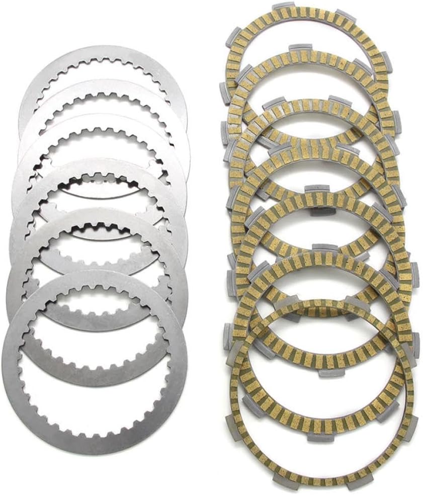 Clutch Friction Disc Plates Compatible With Motorcycle Models CB250 Hornets 250 CBR250 MC19 MC22 VTZ250 H J K VT250 Magna 250 FL Spada Castec VTR250 VTR Aftermarket Replacement