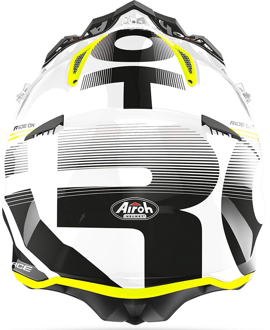 Airoh AVIATOR ACE NEMESI Helm – Weiß Hochglanz, Größe L, Hochwertige Verarbeitung