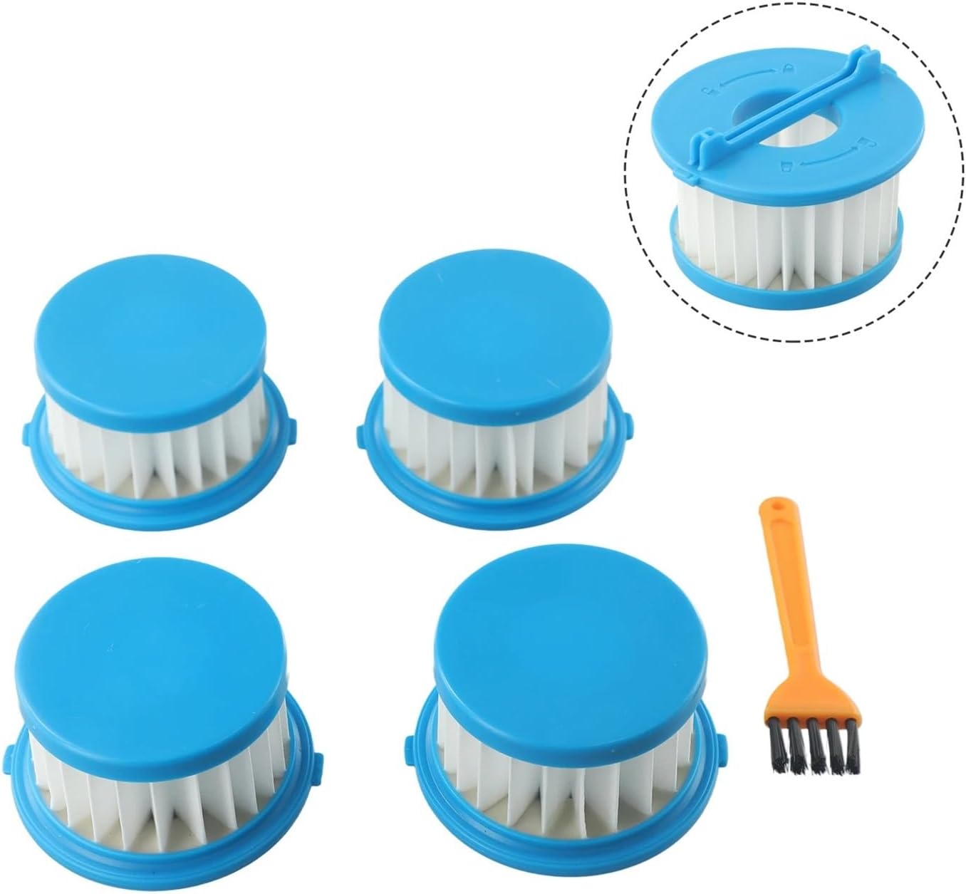 2/4pcs A32F02 Filter for 18V ON E+ Wet/Dry Hand Vacuum PCL702 PCL702B PCL702K Vacuum Cleaner Spare Replacement Filters(4 Pack)