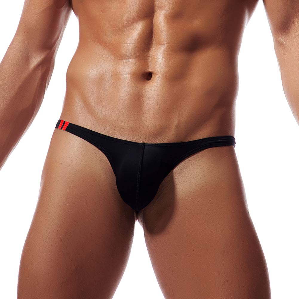 Panegy Intimo per Uomo Vita Bassa String Slip Perizoma in Seta Ghiaccio Ultra Sottile Mutande 3/4/5 Pezzi