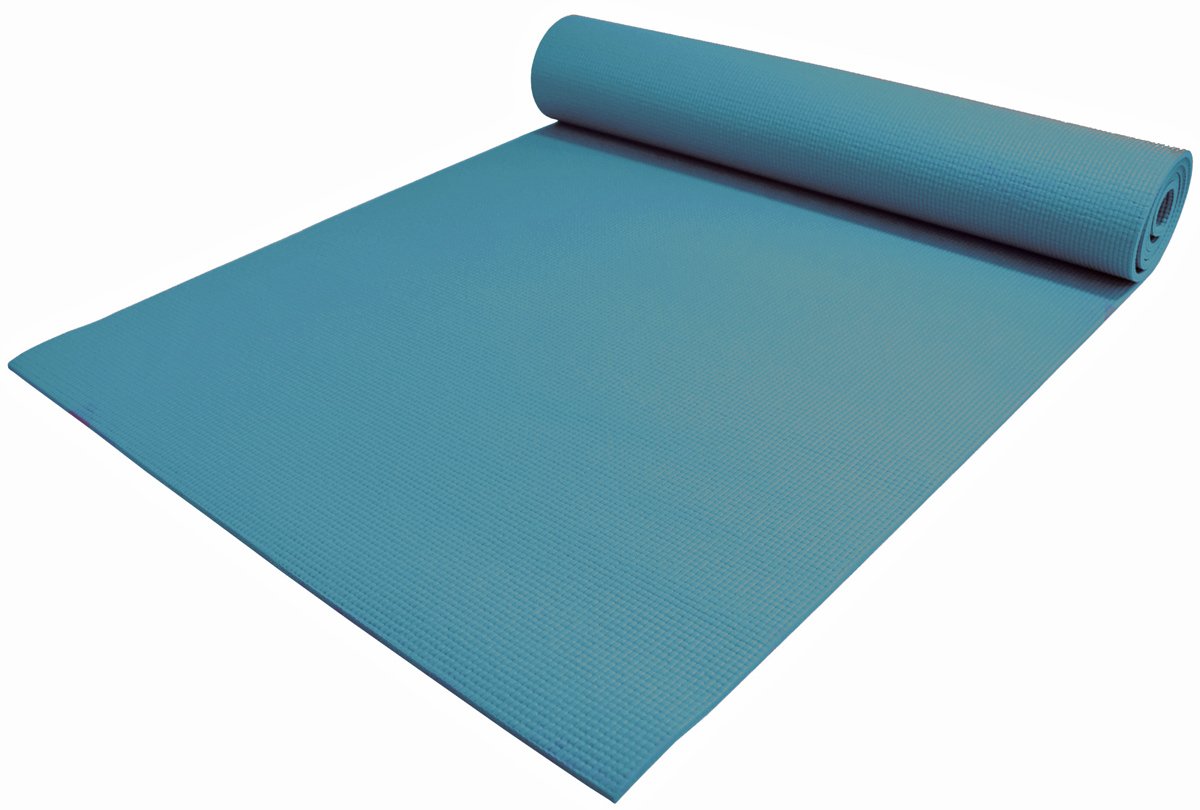 1/4" Thick High-Density Deluxe Non-Slip Exercise Pilates & Yoga Mat, Teal Green