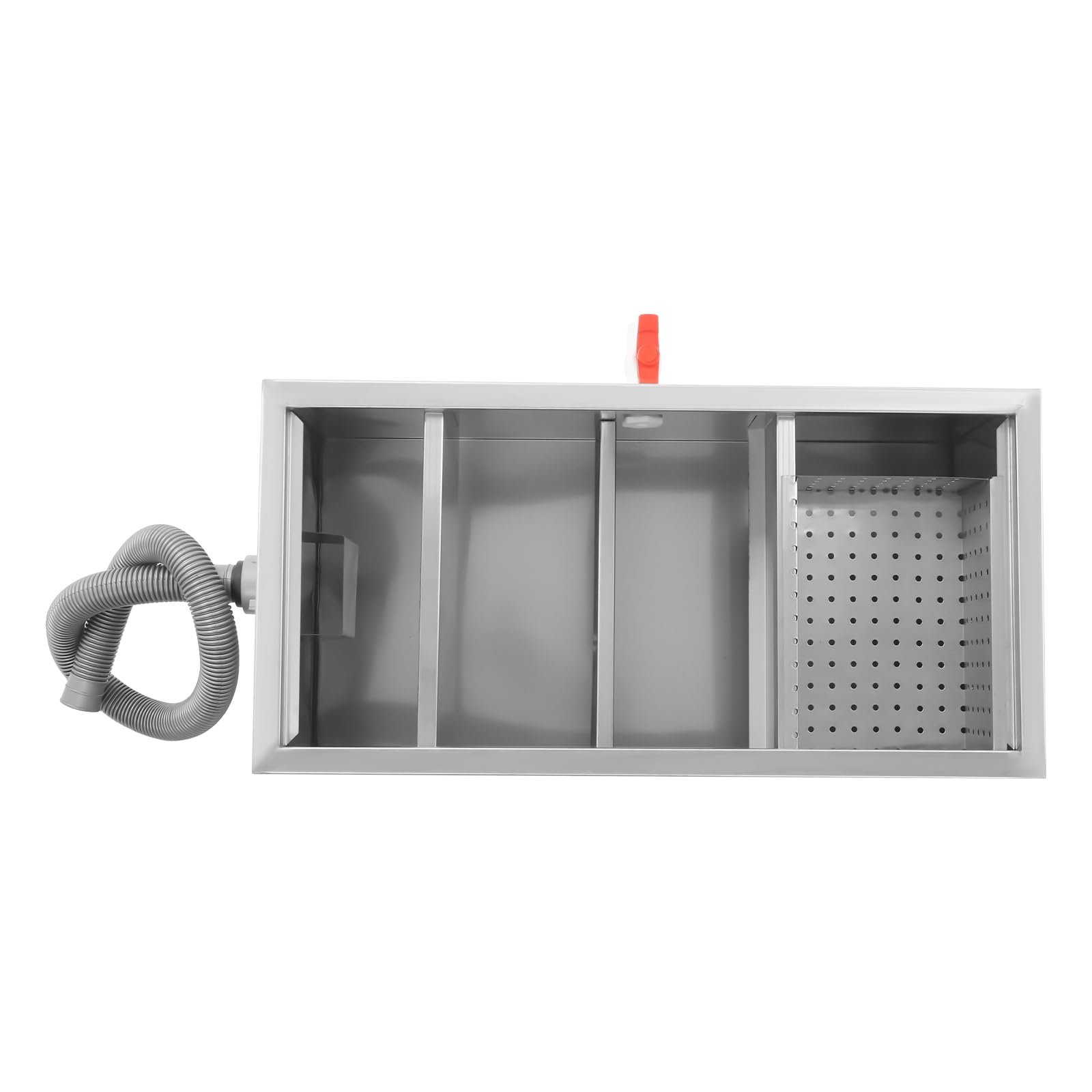 Trampa de grasa comercial de acero inoxidable para aguas residuales, filtro de aceite, trampas de grasa debajo del fregadero, caudal de 0,8 m3/h para restaurante cocina