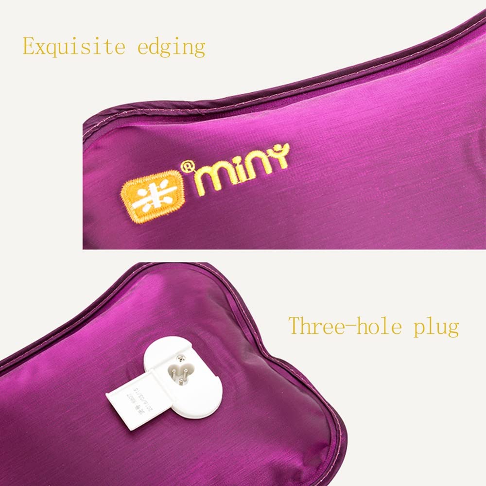 Borsa dell' Acqua Calda Borraccia scaldavita Ricaricabile, con Fodera in Peluche, Removibile e Lavabile, Ricarica Rapida, Mani, Piedi, Collo e Spalle Caldi. (Color : Purple)