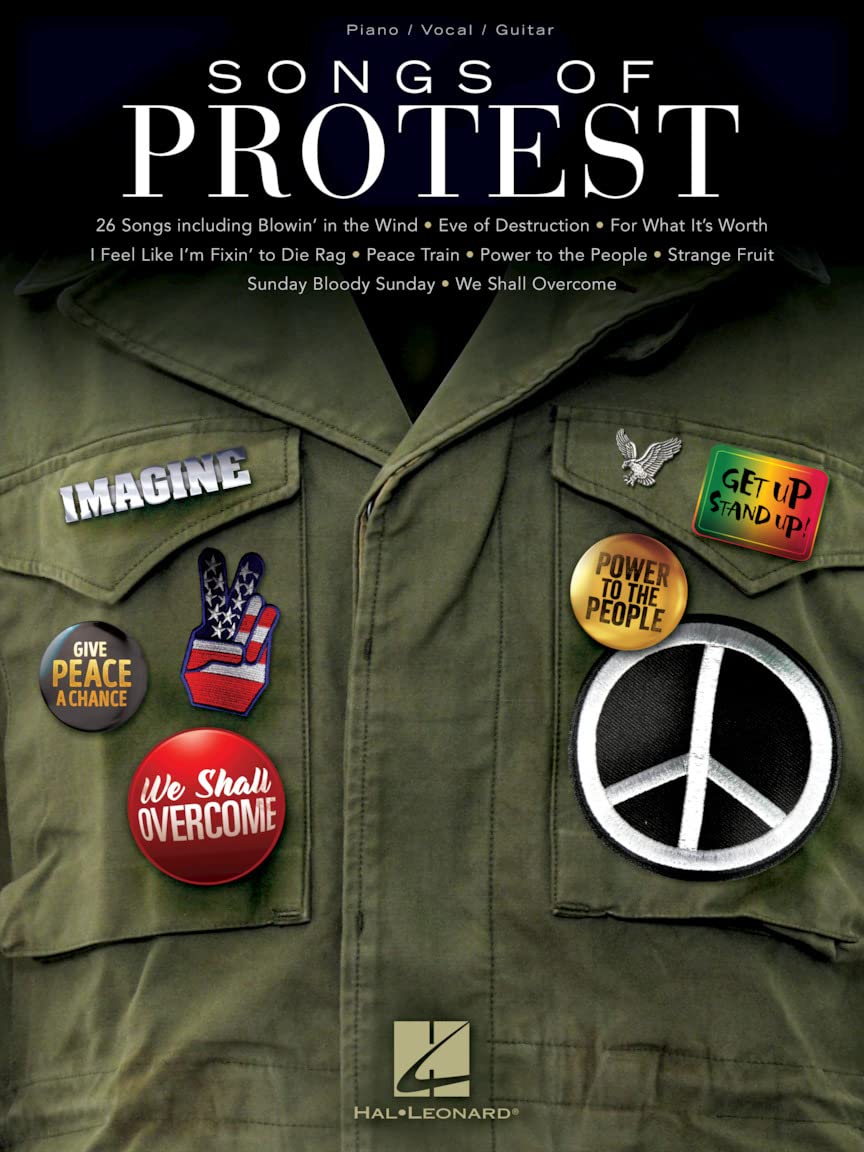 Songs of protest partition pour piano voix et guitare recueil de chants