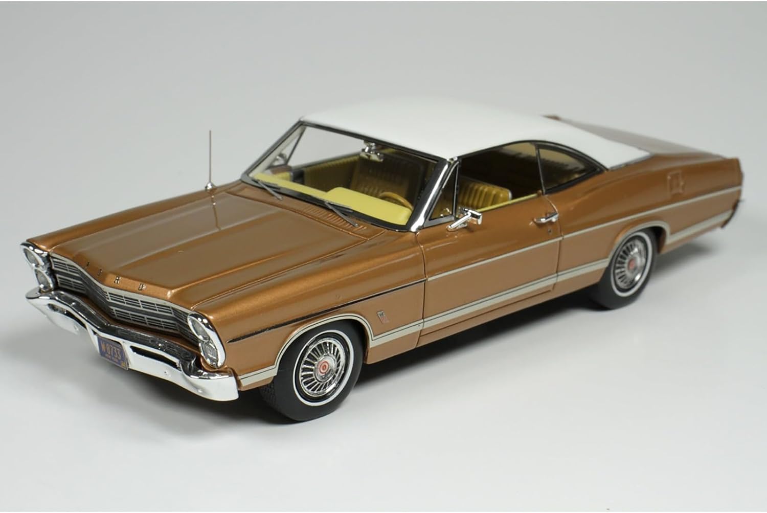 1967 Galaxie Burnt Amber Metallic with White Top Limited Edition to 200 Pieces Worldwide 1/43 Model Car by Goldvarg Collection GC-079B