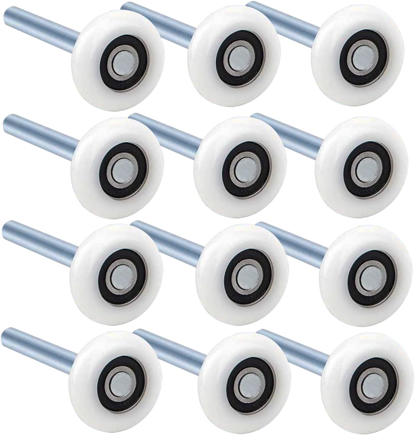 12pcs Garage Door Rollers Wheel OZHOMY 2" Ultra Quiet Nylon Door