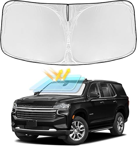 Miniatura 99 de Parasol de 4 capas para parabrisas, ajuste personalizado, tela 240T, parasol retráctil que bloquea los rayos ultravioletas, accesorios para automóvil