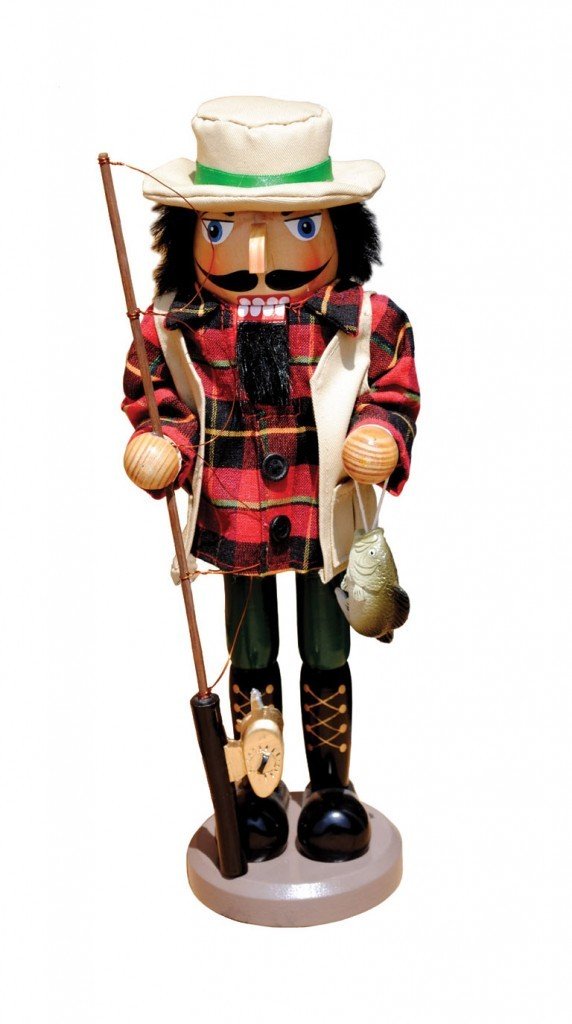 Santa's Workshop 70201 Bass Fisherman Nutcracker, 14.5", by Santa's Workshop - Used condition - US$21.89