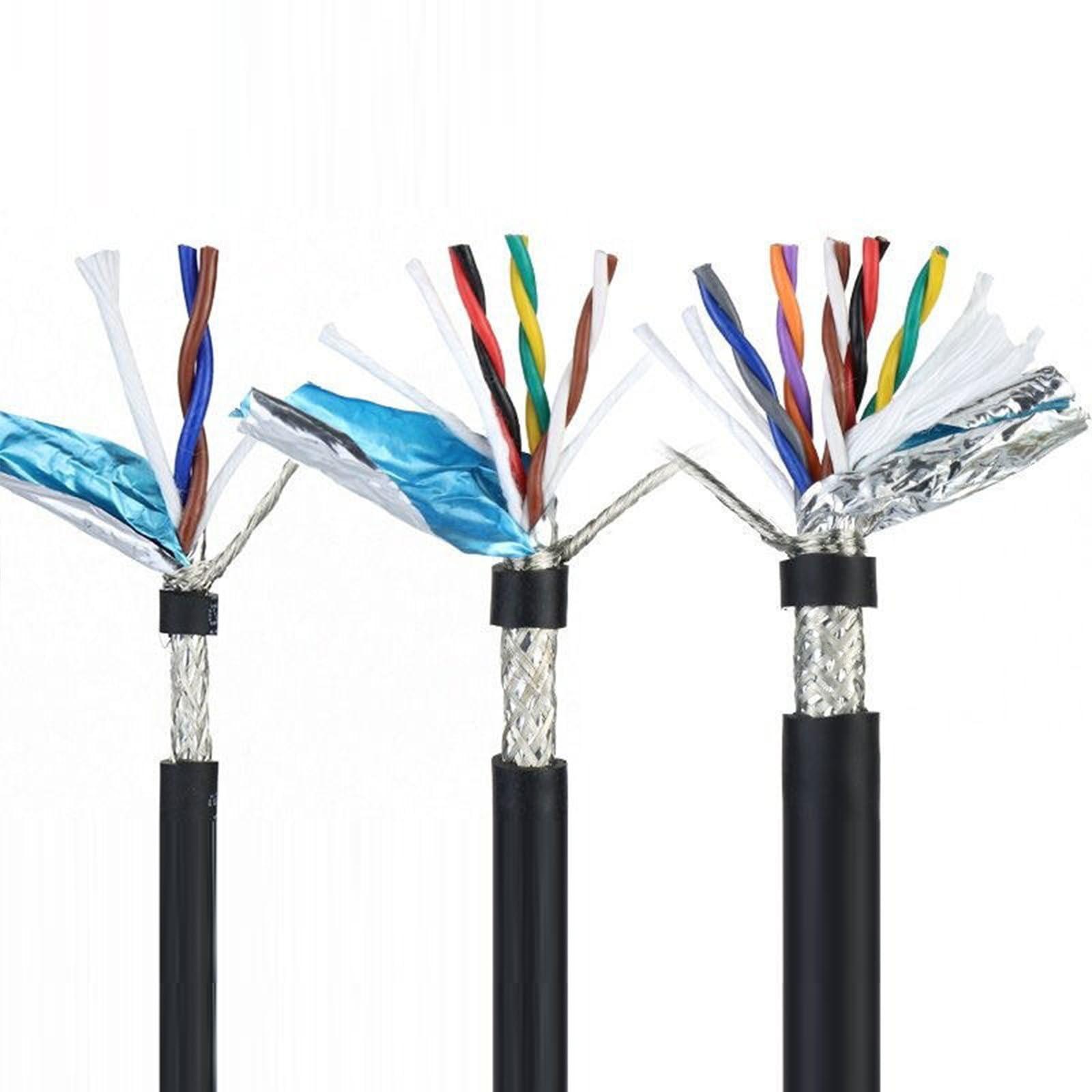 Cavo Portacavi 2-10 Poli Doppia Schermatura Doppino Intrecciato | Guaina PVC Flessibile, Doppia Schermatura, Coppie Twistate, Rame OFC, Resistente EMI(4C-18AWG)