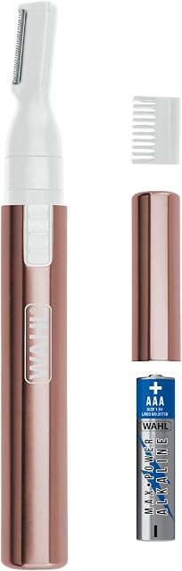 Wahl Canada Clean & Smooth Womens Éliminer le stylo à frimeur, Enlever les cheveux du visage de précision avec des têtes interchangeables, outil de grooming personnel, certifié pour le Canada – Modèle 5541