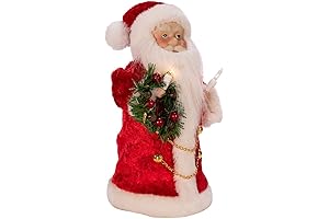 Kurt S. Adler 10-Light LED Santa Treetop