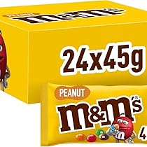M&M’s Peanut Confetti Al Cioccolato Contenenti Arachidi, 24 Bustine Ognuna Da 45G Di Praline Al Cioccolato: Totale 1080G