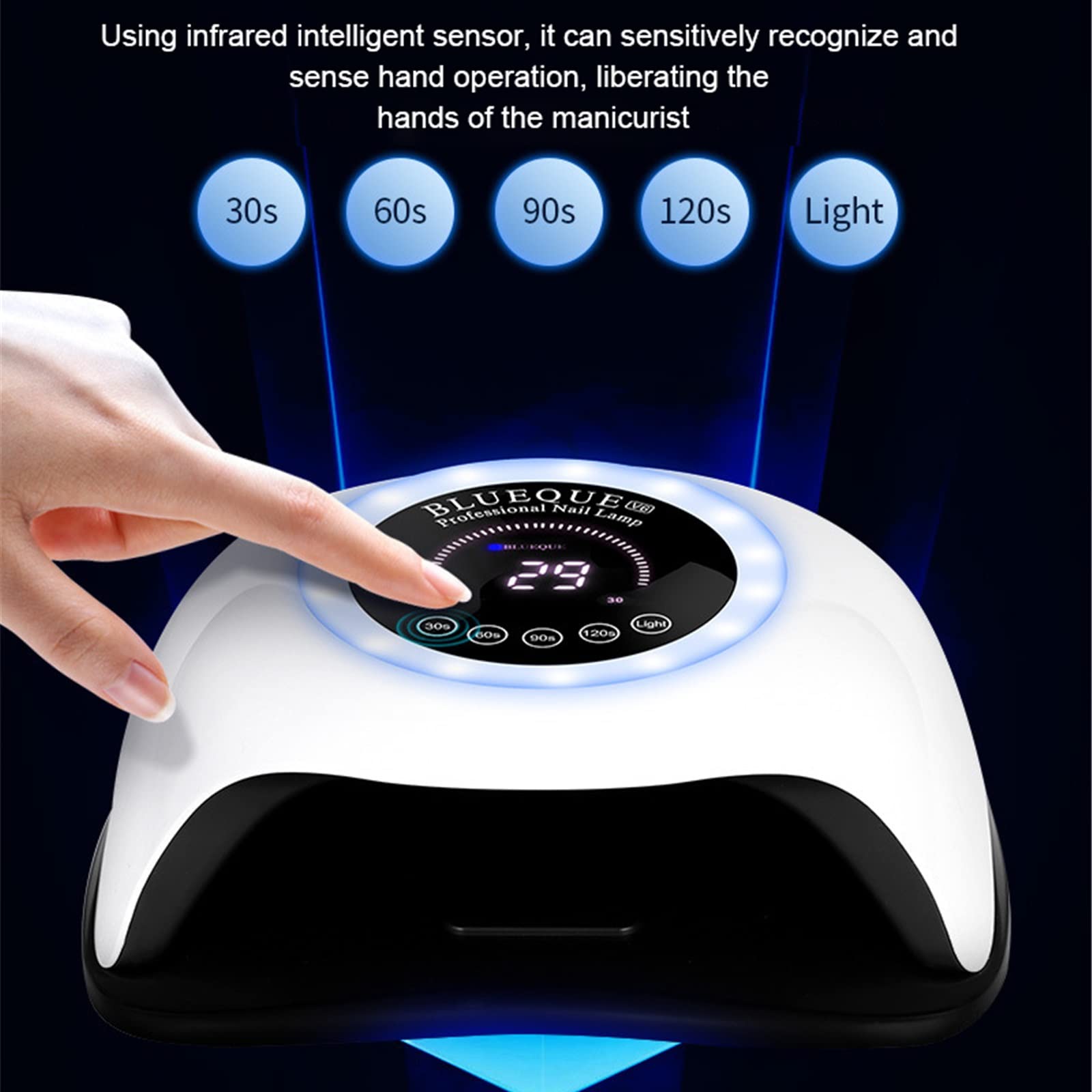 ZYC 168W Nail Lamp Lamp Terapy Machine LED Light UV Naving Light Naving Machine Macchina per Lampada a Secco rapido Phototerapia Asciugini
