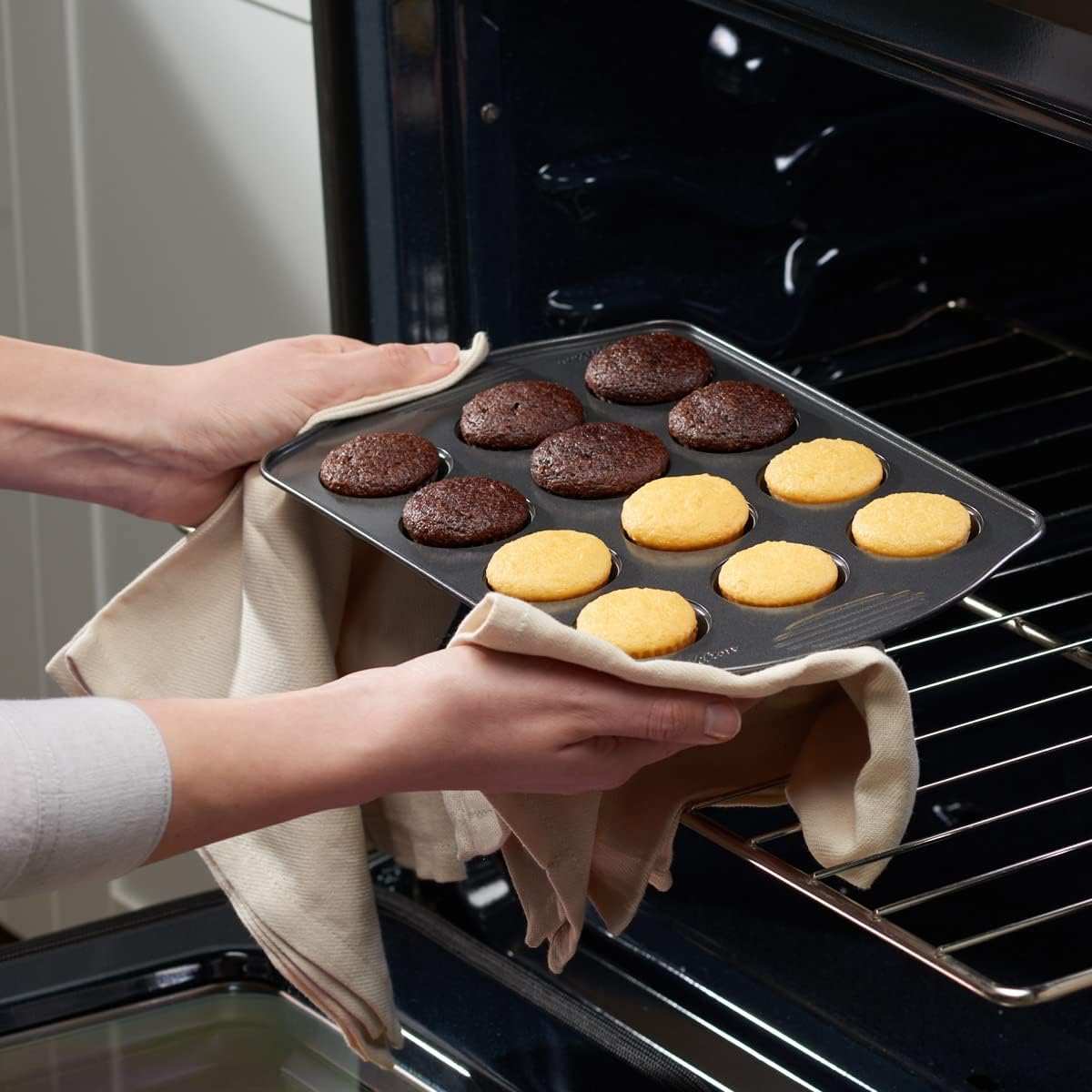 Comfy Package [Case of 25,000] Kraft Mini Cupcake Liners for Baking - Food Grade & Grease-Proof, Durable Baking Cups for Muffins, Cupcakes, and More