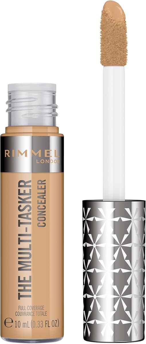 Rimmel London, corrector multitarea, 060 Honey, a prueba de arrugas, a prueba de transferencia, resistente al agua, hasta 24 horas de uso, fórmula vegana, 0,33 oz