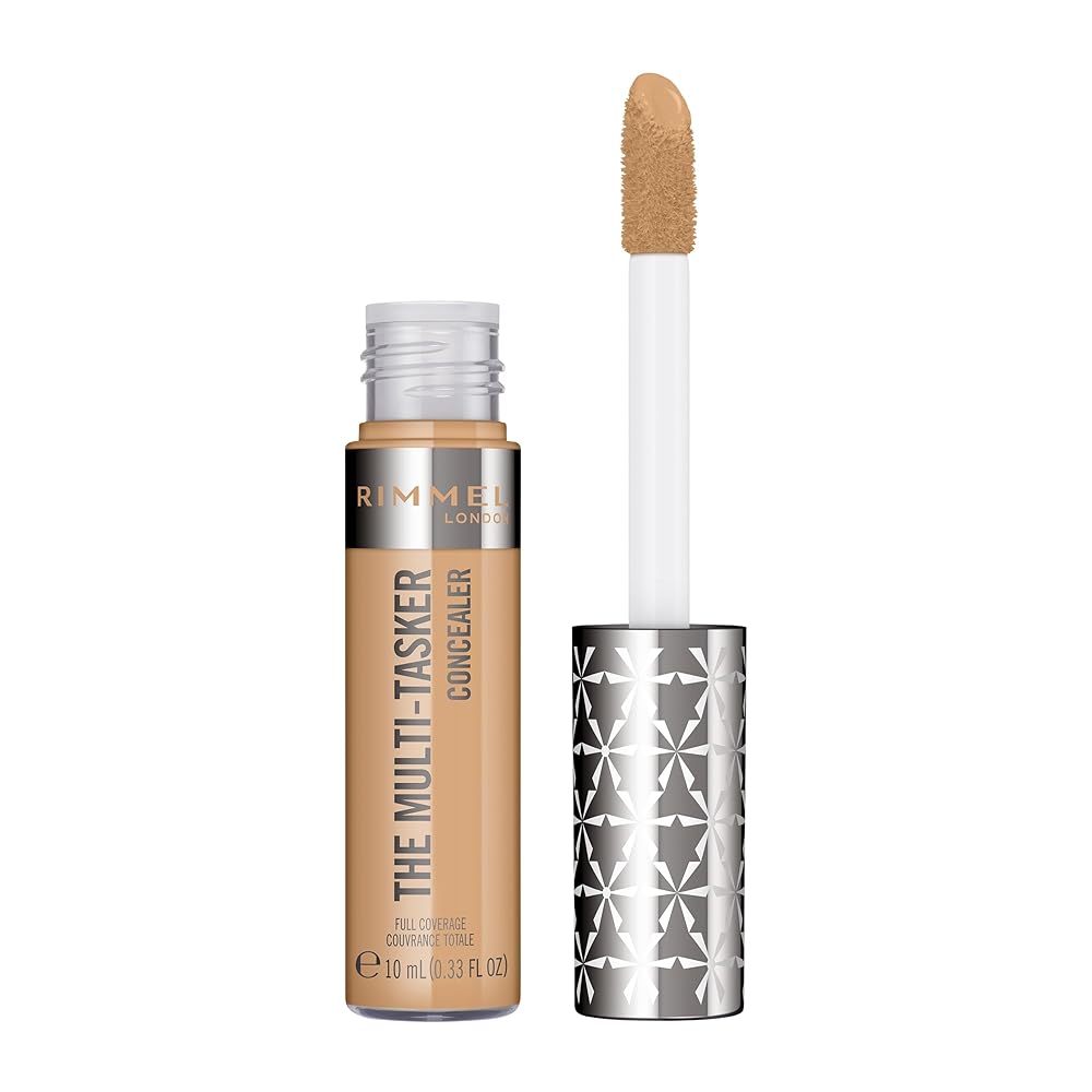Rimmel London, Multi-Tasker Concealer, 060 Honey, Crease-Proof, Transfer-Proof, Waterproof, Up To 24-Hour Wear, Vegan Formula, 0.33oz