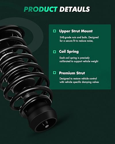 Miniatura 3 de SCITOO Amortiguadores de repuesto completo de montaje delantero y trasero para 1998-2010 tipo 1,1999-2005 Golf, 1999-2005 para Jetta Quick-Strut