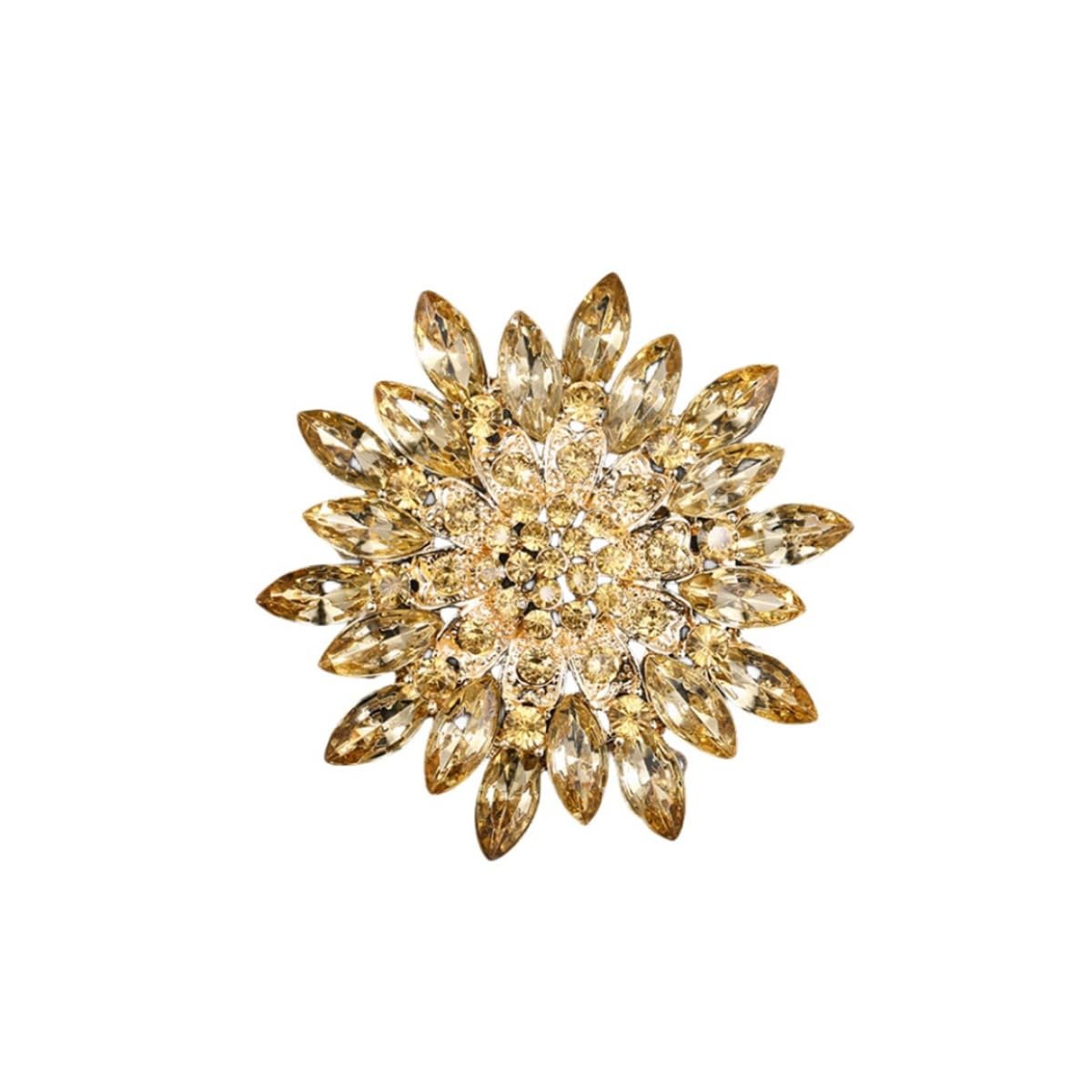 Rhinestone Flower brooch Pin Large Crystal Flower brooch Lapel Pins Wedding Party Birthday Dance Banquet Dress Suit Ceremony Clothes Hat Bag Accessories Jewelry for Women