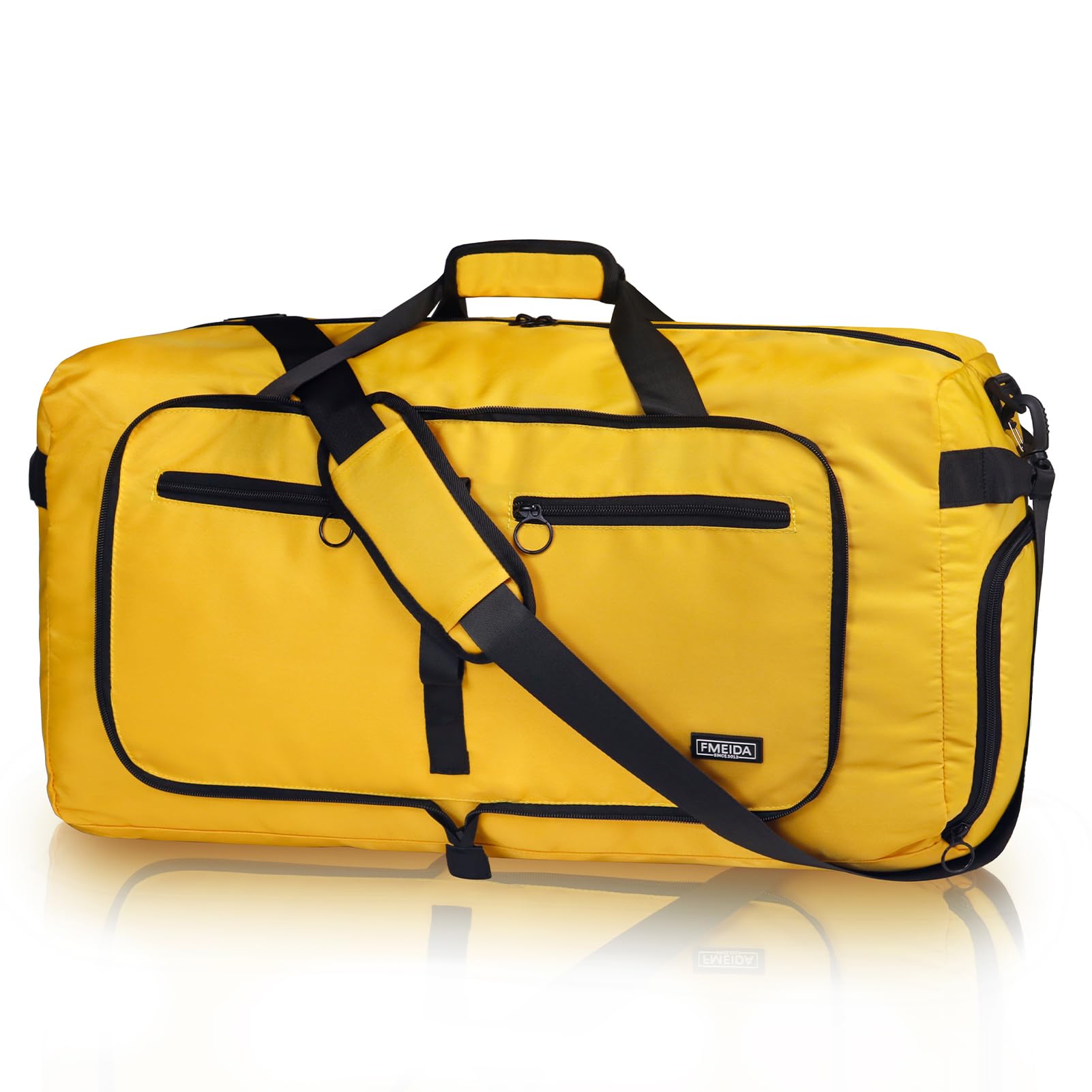 Fmeida 65L Borsone da Viaggio Unisex Adulto, Grande Borsone Palestra con Scomparto per Scarpe e Tracolla, Impermeabile Duffel Bag Borsa Sportivo