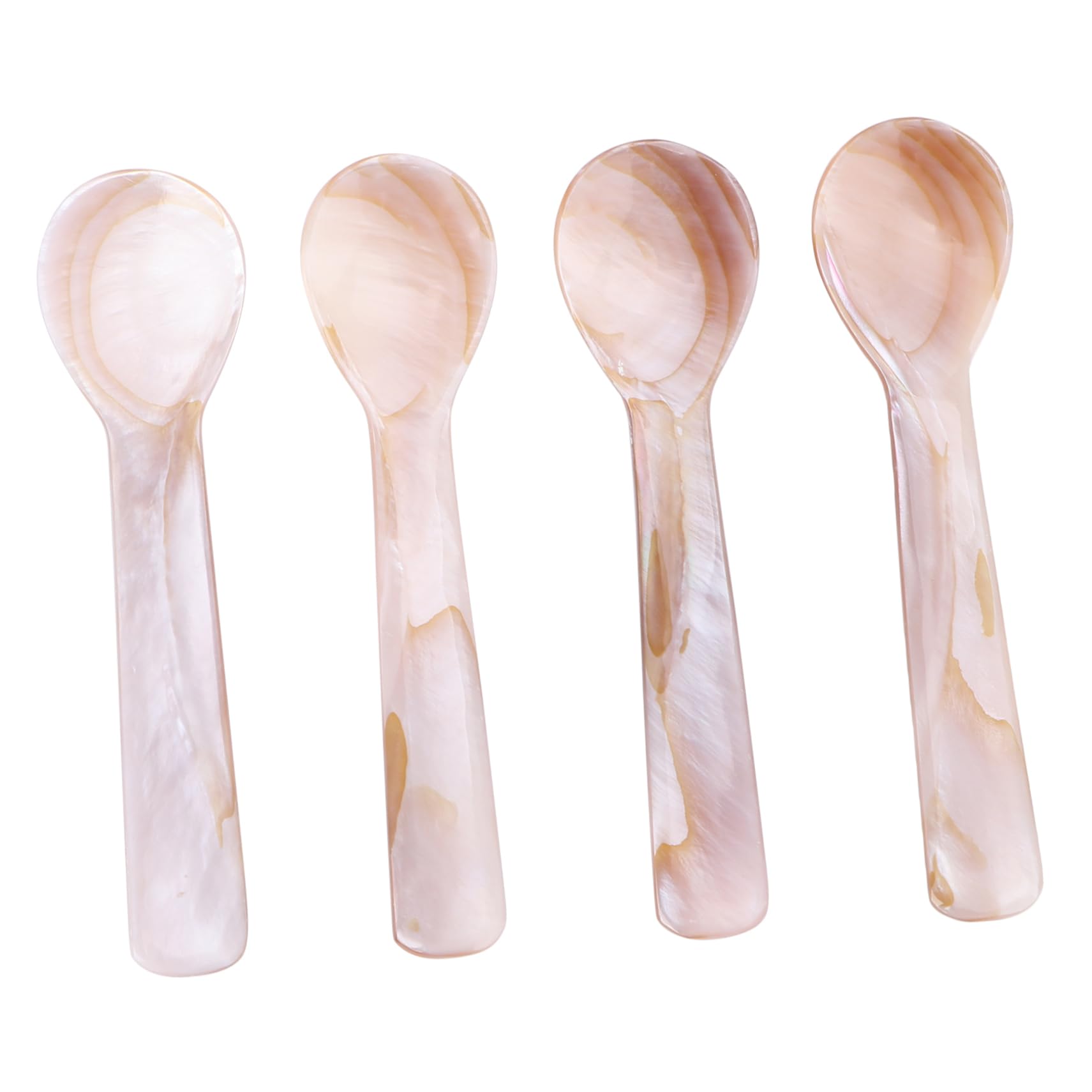 Veemoon 12pièces Cuillères à Mélanger Naturel De Cuillères à Café Et Dessert Pour Glace Café Et Snacks Sucrés Élégantes Et Uniques Pour Maison Et Restauration