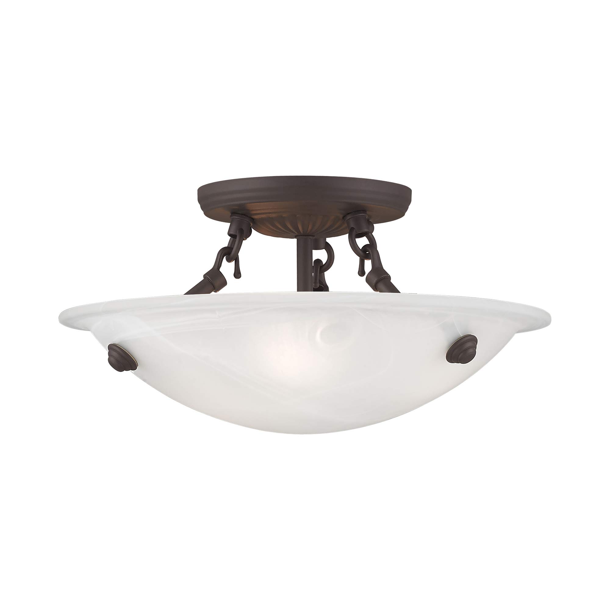 livex lighting 4272-07 oasis 3-light ceiling mount, bronze