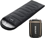 Sac de couchage, 3-4 Saisons Temps froid chaud sac de couchage léger, portable, imperméable avec sac de compression pour adultes & pour enfant - Intérieur & En plein air: Camping, Sac à dos, Randonnée