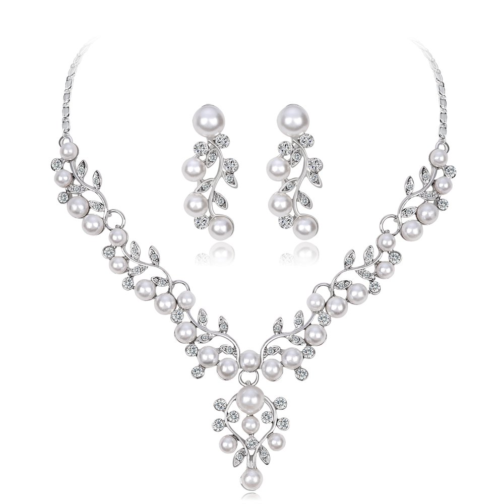 Buy Shining Diva Fashion Silver Plated Stylish Traditional Pearl