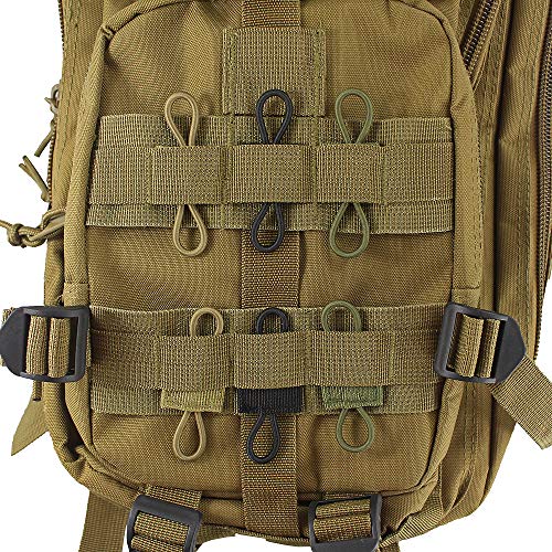 Depring Pack Of 10 Tactical Gear Holder Clip Molle Webbing Retainer Elastic Binding Ribbon Buckle For Tactical Vests Backpacks Bags (Army Green) #TOP1