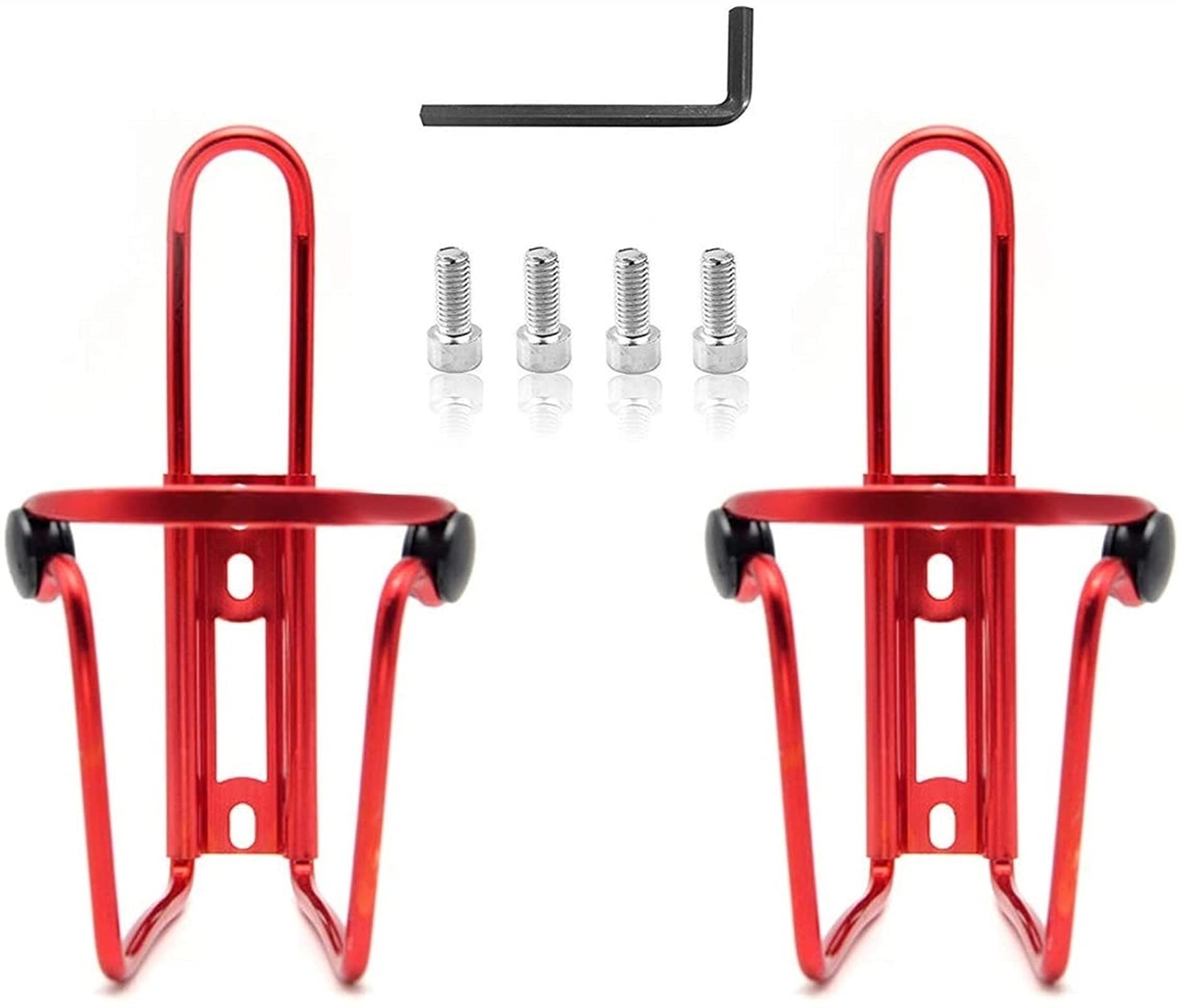 Soporte de botellas de bicicleta rojo antiderrapante para fijar tu biberón de agua