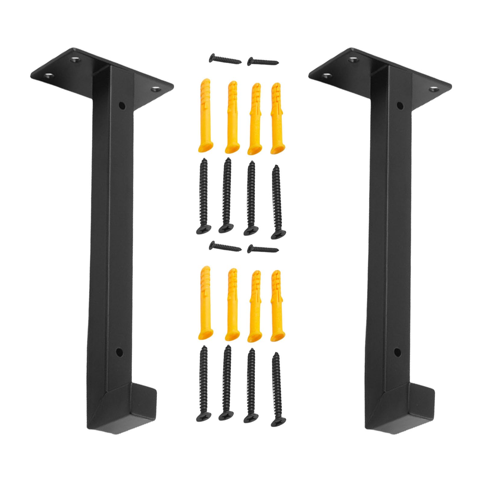 Premium Floating Shelf Brackets Decorative Shelf for Kitchen and Living Room with Rusts Resistant Finish Black Coated Brackets