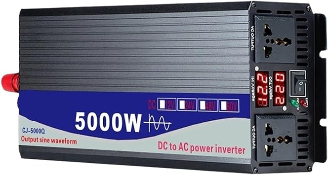 Pure Sine Wave Inverter DC 12V 24V 48V 60V 72V to AC 3000W 4000W Power Solar Car Inverter Double Digital Display - Power Inverter 3000W, 48V_60