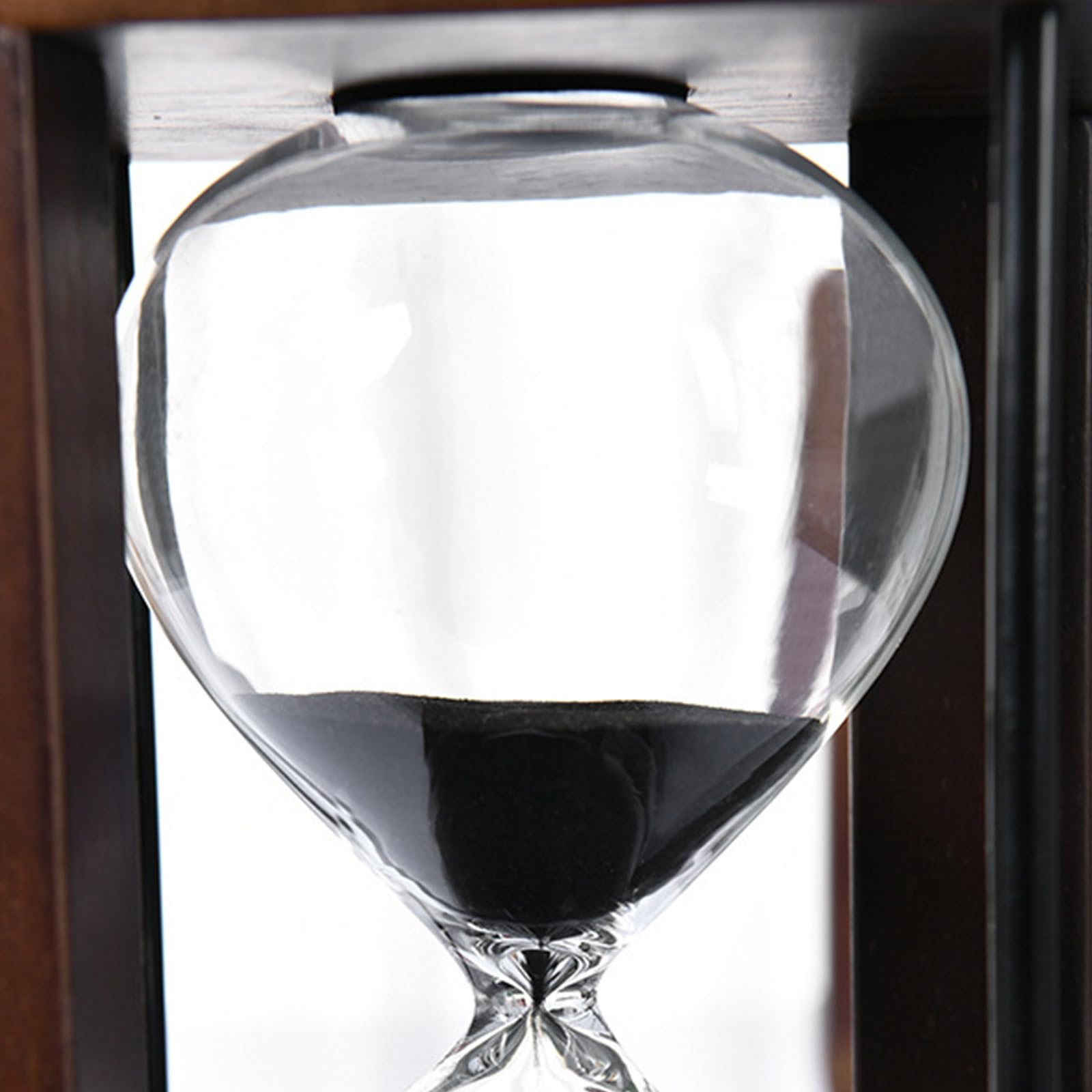 Moderno reloj de arena de 30/60 minutos, reloj de arena grande de madera con arena negra y blanca para actividades cronometradas y decoraciones, temporizador de estudio para estudiantes