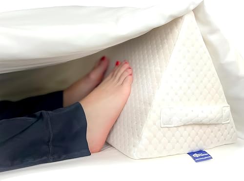 Almohada triangular para pies, manta de sueño reparador óptima, almohada de cuña de elevación, cómoda almohada de piernas para dormir, almohada de