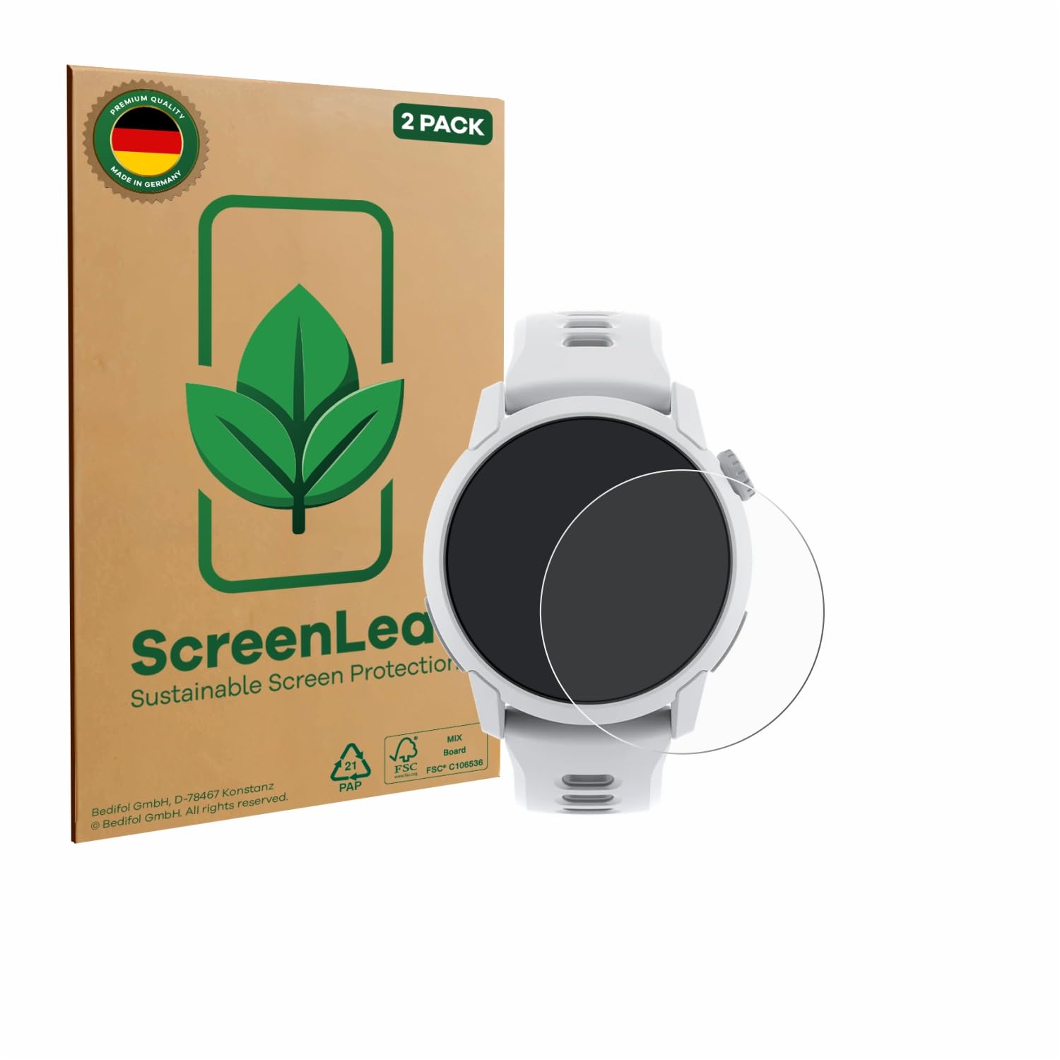 ScreenLeaf Displayschutzfolie Displayschutzfolie für Coros Pace 4, 2 Stück