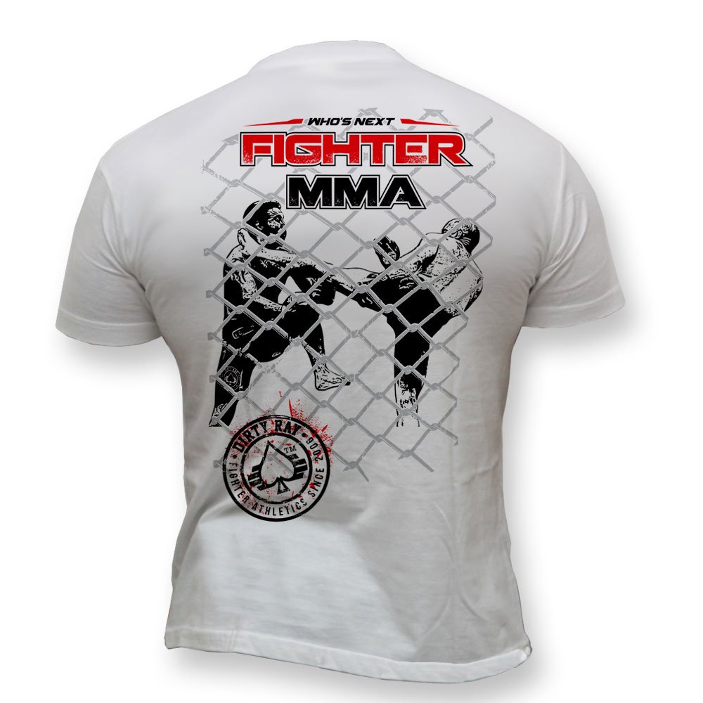 Dirty Ray Men's White Martial Arts Mma Fighter Who's Next Short Sleeve T-Shirt K62 (Xxl)