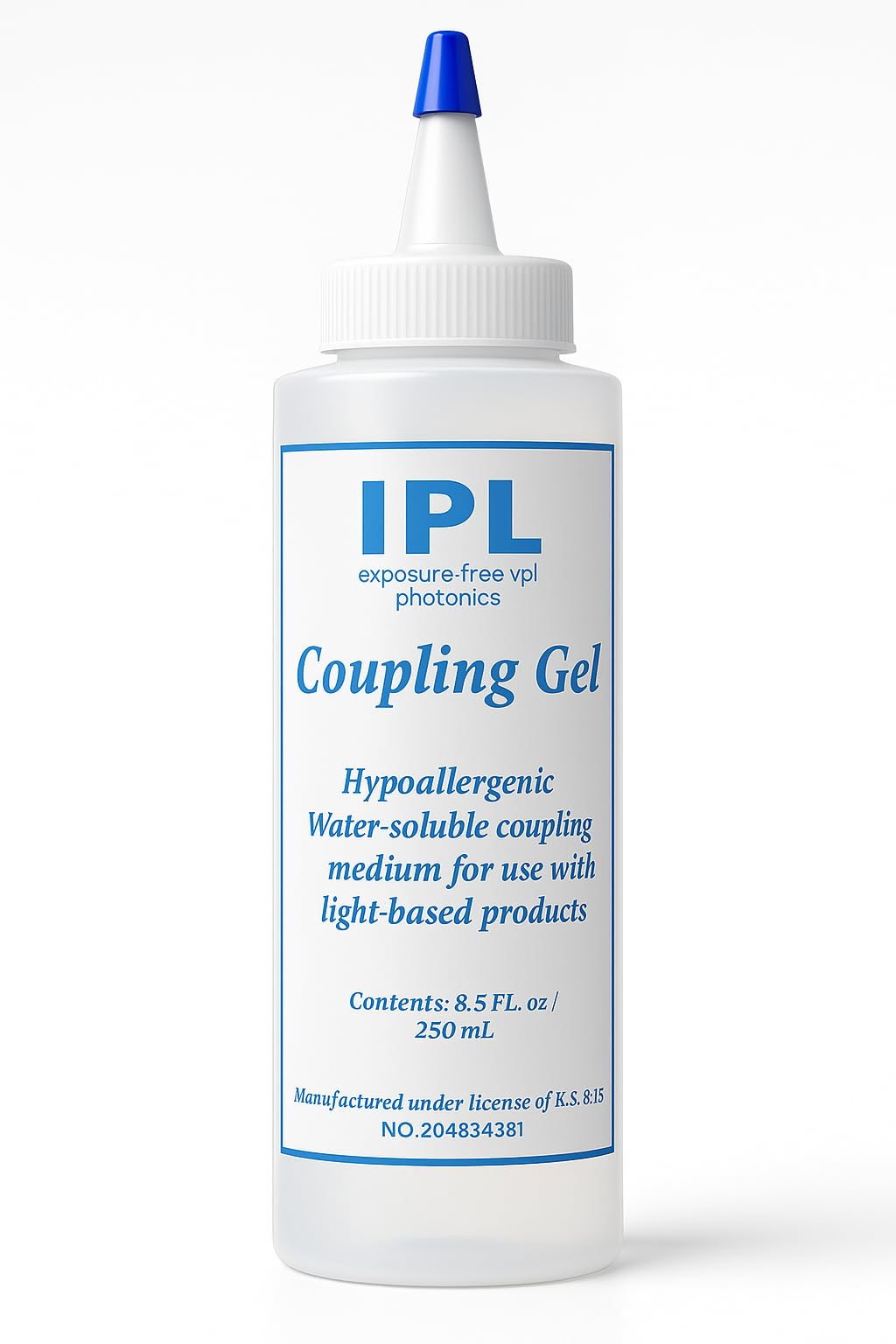 Coupling and Cooling Gel Use with IPL Hair Removal Device and Beauty Facial Machine for Women or Men in Face and Body 250ML