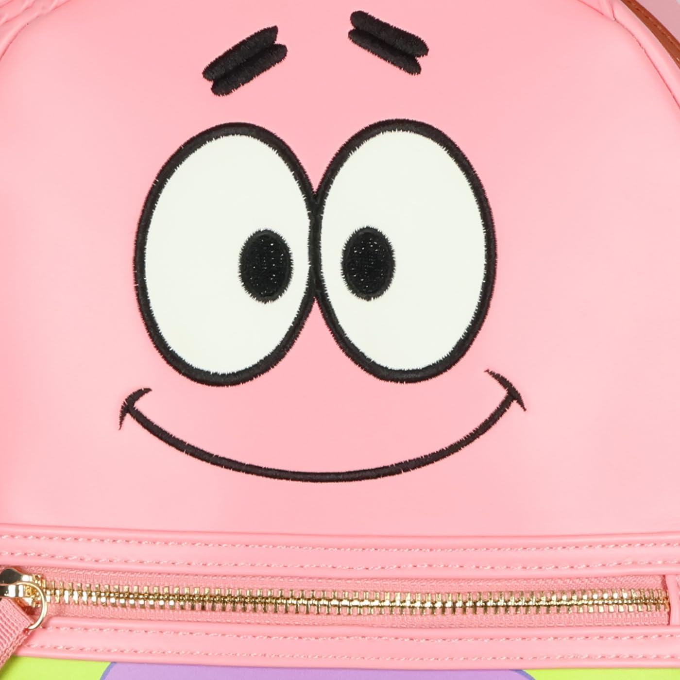 INTIMO SpongeBob Squarepants Mini Backpack Patrick Embroidered Face with 3D Star Rays Purse Travel Bag 11"
