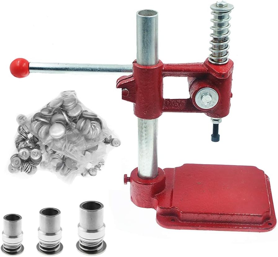 AVA Prime Handmade Fabric Cover Button Maker-Making Machine with 3 Molds(Φ18/25/30mm) and 300 Pcs Buttons (Machine Set)