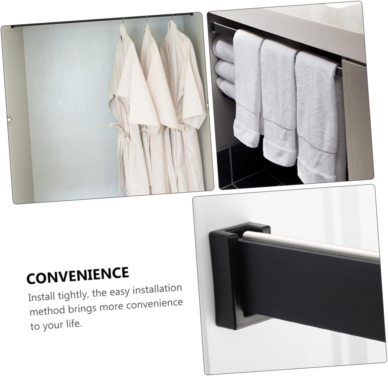 10pcs Aluminum Alloy Wardrobe Closet Rod Bracket Base Anti-Rust Closet Rail Holder Stable Pipe Seat for Clothes Hanging Easy Installation Support
