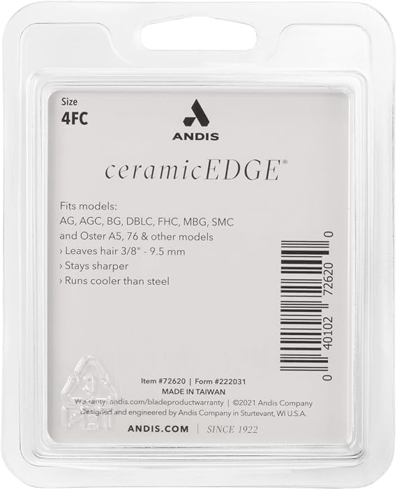 Andis 72620 ceramicEDGE Detachable Blade, Size 4FC, 3/8in Cut