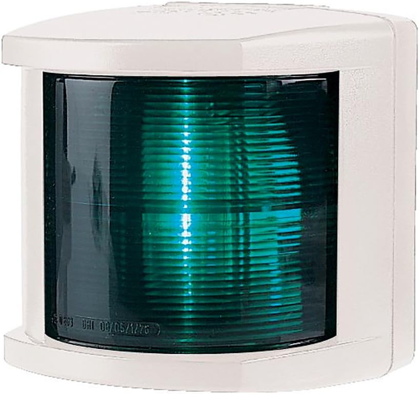 Hella 002984395 '2984 Series' 12V DC 2 NM Starboard Navigation Light with Colored Outer Lens and White Housing
