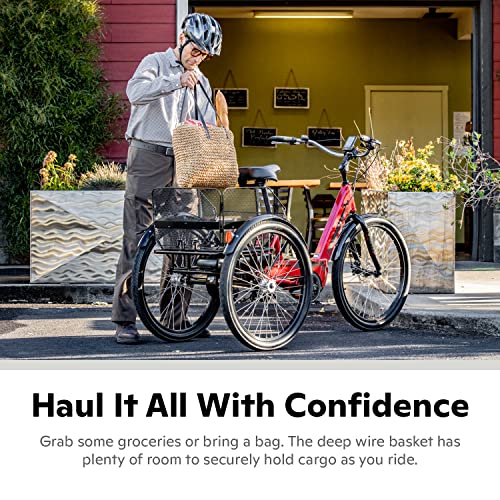 image for Schwinn Meridian Adult Tricycle, 26 Inch Bike for Women and Men, Singl