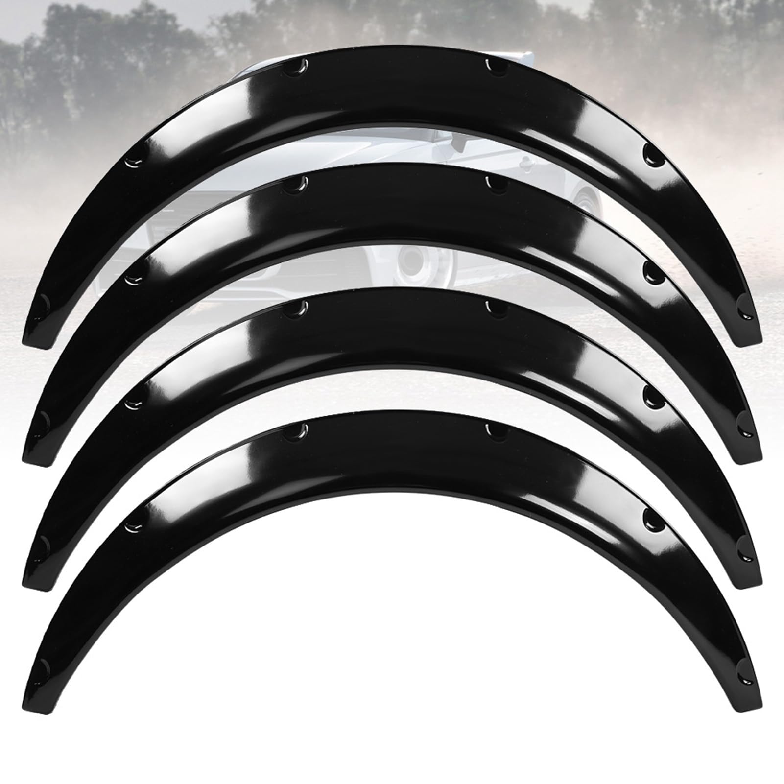 Kit Universel d'¨¦largisseurs d'Ailes, 4 Pi¨¨ces, 900mm/35cm, Garde-Boue Flexible Avant et Arri¨¨re pour Voiture, Protection de Carrosserie Large