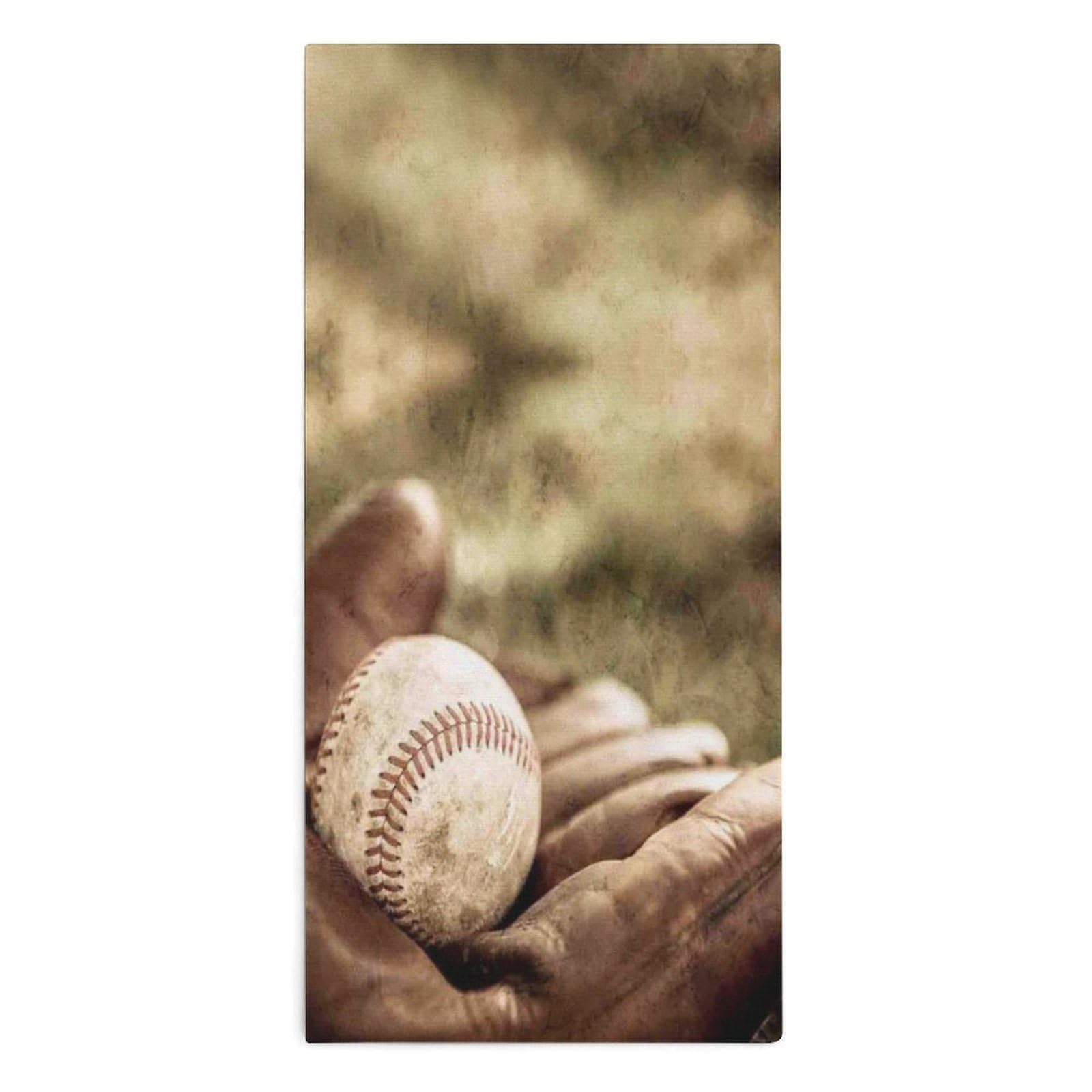 NCLQVJXZKHW Retro Baseball Hand Towels Soft Face Towel Gym Bathroom Travel Hotel 13"x28"