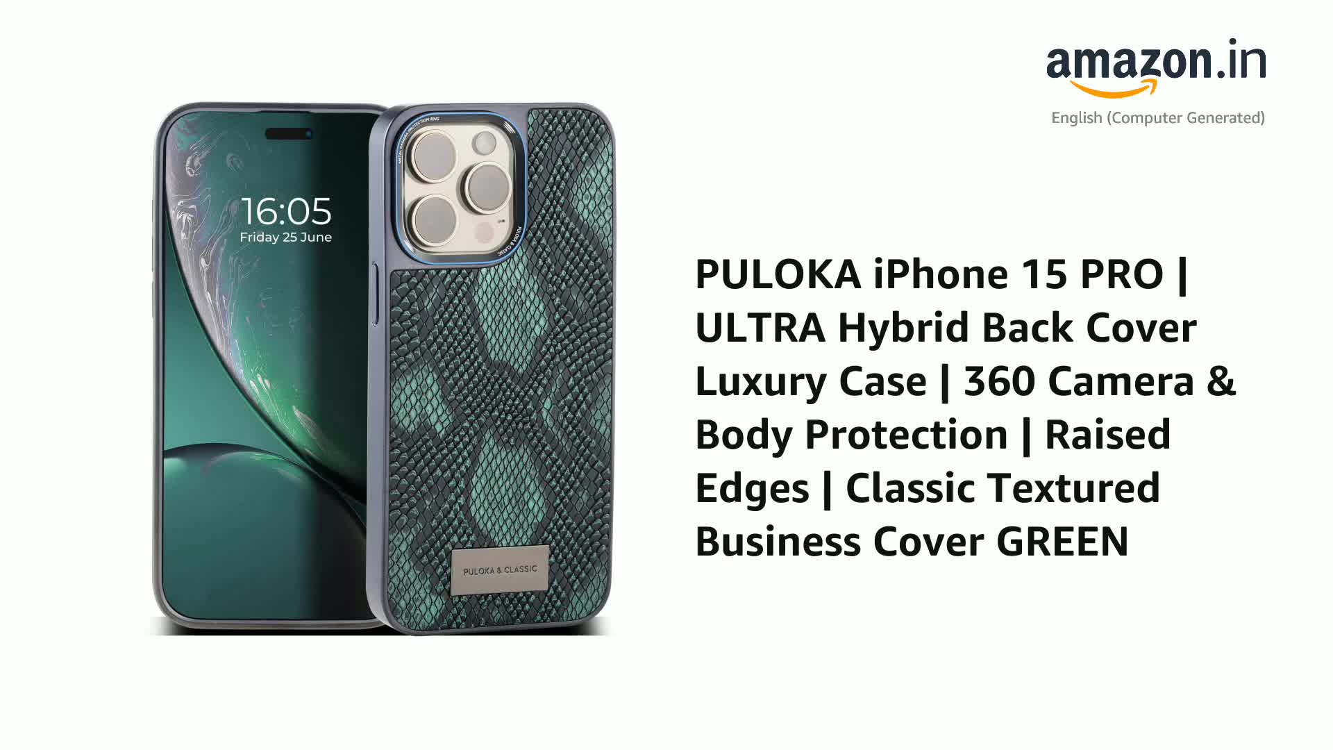 PULOKA TPU Crocodile Texture Phone Case - Compatible with iPhone