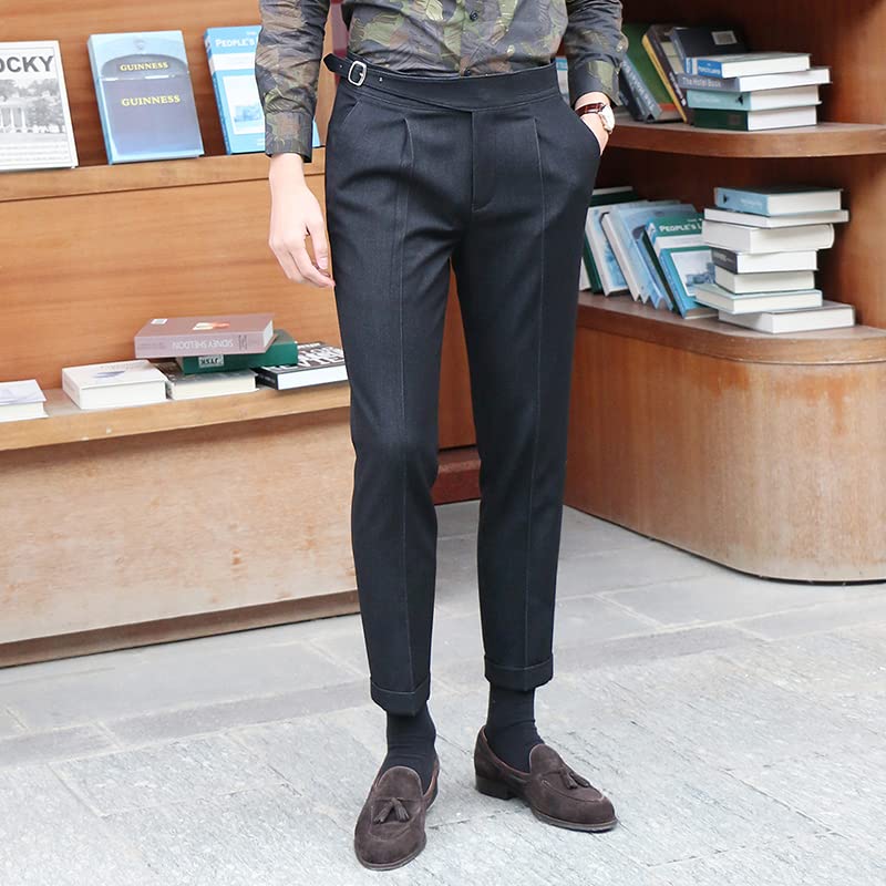 Men's Gurkha Naples Italian Style Pants Wrinkle Resistant Fabric No Belt Needed4