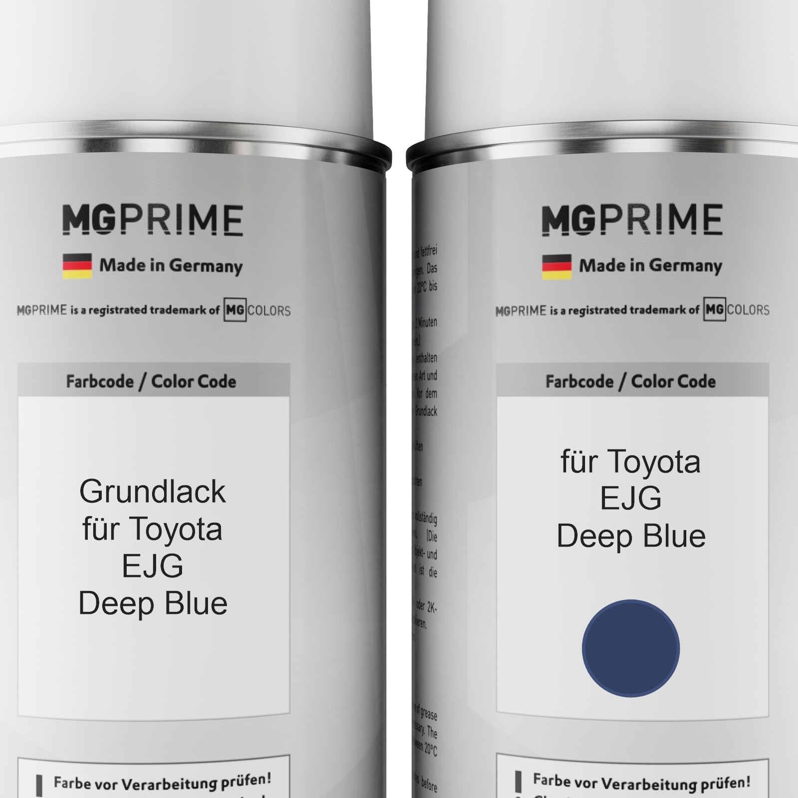 MG PRIME Bombolette spray di Vernice per auto per Toyota EJG Deep Blue +2K | Kit vernice di fondo + base + trasparente 2K, bombolette spray 400ml