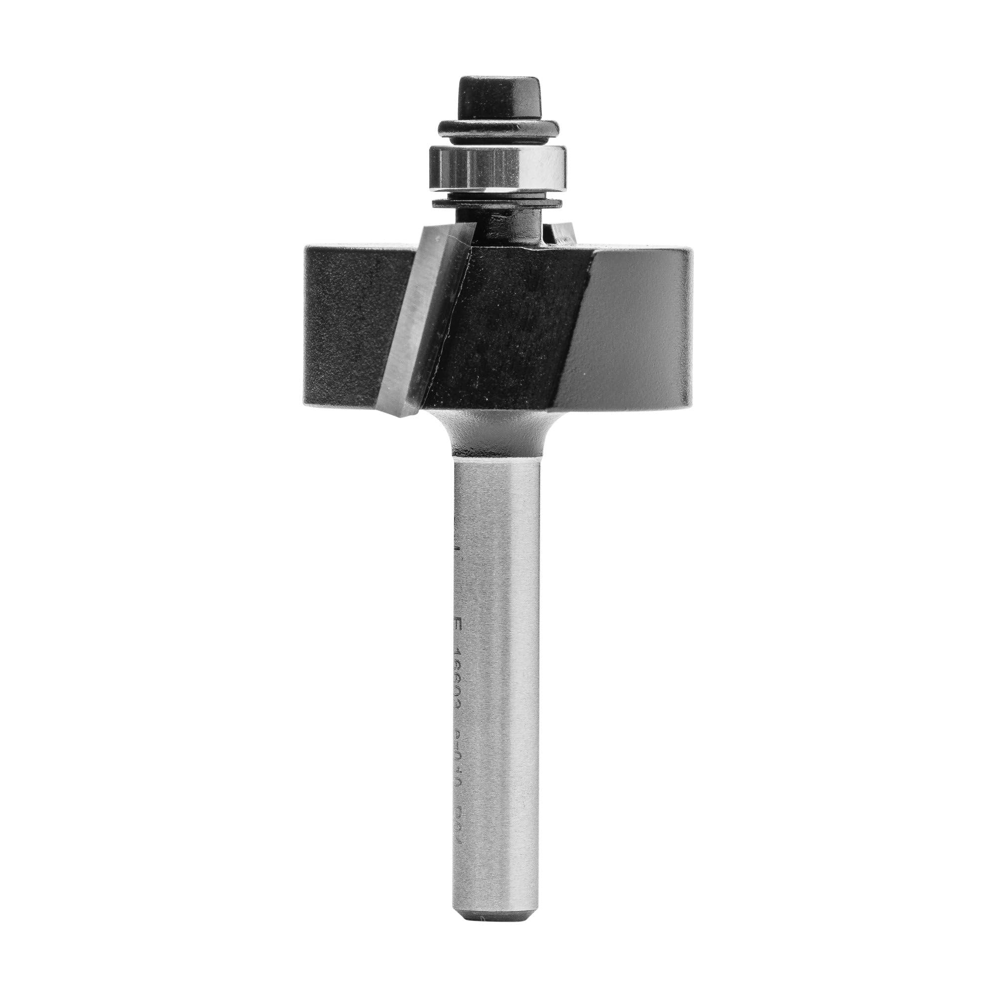 ENT 16603 Falzfräser HW, Schaft (S) 6 mm, Durchmesser (D) 28,6 mm, NL 12,7 mm, T 9,5 mm, SL 32 mm, mit Kugellager