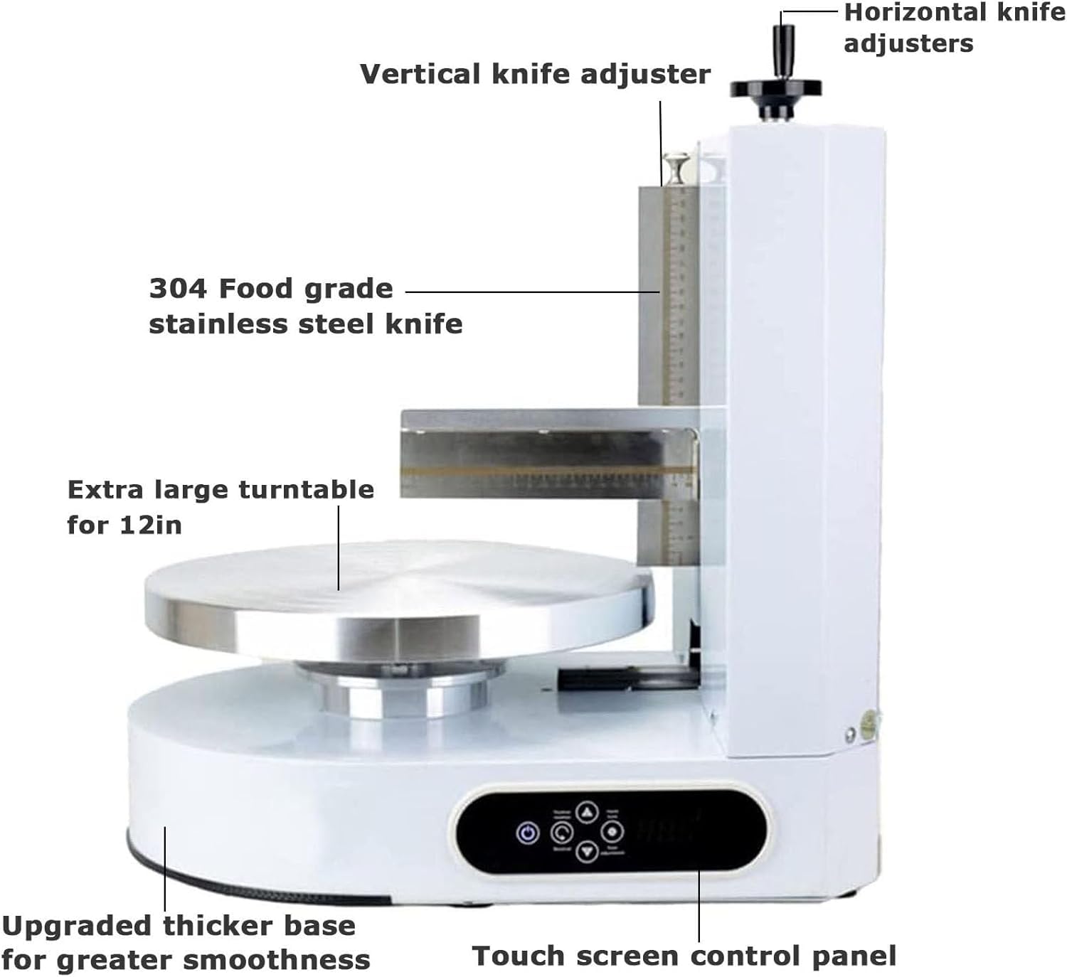 Einstellbare Tortencremestreichmaschine Elektrische Tortendekorationsmaschine zum Verteilen von Kuchencreme, zum Bestreichen und Schmieren von Kuchenglasuren,für 4-12 -Zoll -Kuchen